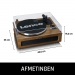 Platenspeler met 4 ingebouwde luidsprekers en bluetooth-ontvangst Wood