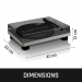 Platenspeler met ingebouwde luidsprekers USB-codering Grijs
