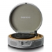 Houten retro platenspeler met ingebouwde speakers, Bluetooth® en AT3600L cassette Grijs