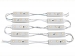 DECORATIEVE LEDMODULES - 10 ST. - 12V - WARM WIT
