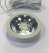 Meubelinbouwspot 12Vac wit metaal met vaste dimbare 3W LED-lamp