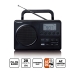 MPR-035BK Compacte Draagbare FM Radio met LCD Scherm Zwart