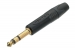 NTR-NP3X-B 3-polige 1/4" professionele jack plug, gouden contacten, zwarte behuizing