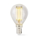 LBFE14G452 Nedis filament LED kogellamp 470 lumen 4.5W E14 230V 2700K helder dimbaar