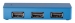 4 Poorten Hub USB 2.0 Blauw
