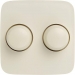 OG10134301 Bedieningsknoppen t.b.v. duo dimmer voor Busch-Jaeger SI creme