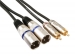 XLR-RCA KABEL - 2 x XLR 3-POLIG naar 2 x RCA MANNELIJK - 1 m