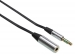 KABEL 3.5 mm STEREO MANNELIJK naar 3.5 mm STEREO VROUWELIJK MET FLEXIBELE PLATTE MANTEL - 1 m