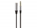 KABEL 3.5 mm STEREO MANNELIJK naar 3.5 mm STEREO VROUWELIJK MET FLEXIBELE PLATTE MANTEL - 1 m