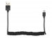 SPIRAALKABEL USB 2.0 A MANNELIJK naar MICRO-USB 5P MANNELIJK - ZWART - 1,50 m