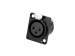 3P XLR CHASSIS CONNECTOR - VROUWELIJK - ZWART