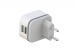 COMPACTE LADER MET 2 USB-AANSLUITINGEN - 5 V - 4.8 A max. - 24 W max. - WIT