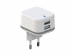 COMPACTE LADER MET 2 USB-AANSLUITINGEN - 5 V - 4.8 A max. - 24 W max. - WIT