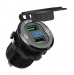 RNUSBSOCK30BL USB QC3.0 AUTOLADER INBOUW (12-24 VDC IN, 2 x USB UIT) SNELLADER MET DISPLAY