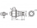 RONDE METALEN DRUKKNOP (PULS) DPDT 2NO 2NC