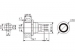 RONDE METALEN SCHAKELAAR SPDT 1NO 1NC - WITTE RING