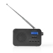 DAB+ Radio | Draagbaar Model | DAB+ / FM | 1.3 " | Zwart-Blauw Scherm | Batterij Gevoed / USB Gevoed | Digitaal | 3.6 W | Bluetooth® | Koptelefoonoutput | Wekker | Slaaptimer | IP20 | Zwart