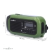 Noodradio | Draagbaar Model | DAB+ / FM | Batterij Gevoed / Handslinger / Solar Powered / USB Gevoed | Wekker | Groen / Zwart