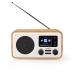 Internetradio | Tafelmodel | Bluetooth® / Wi-Fi | DAB+ / FM / Internet | 2.4 " | Kleurenscherm | 7 W | Afstandbestuurbaar | App-gestuurd | Wekker | Slaaptimer | Bruin / Wit