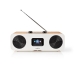 RDIN2500WT Internetradio | Tafelmodel | Bluetooth® / Wi-Fi | DAB+ / FM / Internet | 2.4 " | Kleurenscherm | 34 W | Afstandbestuurbaar | App-gestuurd | Wekker | Slaaptimer | Bruin / Wit