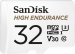 Sandisk High Endurance flashgeheugen 32 GB MicroSDHC Klasse 10 UHS-I