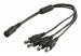 SAS-CABLE10 CCTV Kabel DC naar 4x DC 0.25 m