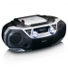 Draagbare Boombox met DAB+/FM-radio, Bluetooth®, CD, cassetterecorder en USB-speler Zilver