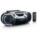 Draagbare Boombox met DAB+/FM-radio, Bluetooth®, CD, cassetterecorder en USB-speler Zilver