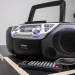 Draagbare Boombox met DAB+/FM-radio, Bluetooth®, CD, cassetterecorder en USB-speler Zilver