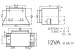2060120MST TRANSFORMATOR LAAG PROFIEL 12VA 2 x 6V / 2 x 1.000A