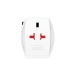2-polige wereldreisadapter met geïntegreerde dubbele USB-oplader (1x USB C & 1 x USB) 45 Watt Power Delivery