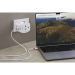 2-polige wereldreisadapter met geïntegreerde dubbele USB-oplader (1x USB C & 1 x USB) 45 Watt Power Delivery