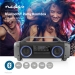 Bluetooth® Party Boombox | 12 hrs | 2.2 | 60 W | Media afspeelmogelijkheden: AUX / Micro-SD / Radio / USB | IPX4 | Koppelbaar | Handgreep | Feestverlichting | Grijs / Zwart