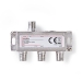 SSPL310ME Satelliet-Splitter | 5 - 2400 MHz | Tussenschakeldemping: 10.5 dB | Outputs: 3 | 75 Ohm | Zink