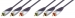 Component Videokabel 3x RCA Male - 3x RCA Male 3.00 m Zwart