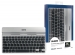 Bluetooth Keyboard Draagbaar US International Zilver/Zwart