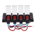 4-voudig 12 Volt schakelpaneel met LED indicatie