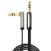 50cm jack audiokabel 3.5 mm male haaks - 3.5 mm male vergulde contacten
