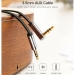 50cm jack audiokabel 3.5 mm male haaks - 3.5 mm male vergulde contacten