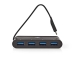 USB Multi-Port Adapter | USB 3.2 Gen 1 | USB-C™ Male | 4x USB-A | Rond | Vernikkeld | Zwart | Window Box met Euro Lock