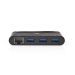USB-Adapter | USB 3.1 | USB Type-C™ | 1x RJ45 / 3x USB Type-A | Vernikkeld | Zwart | Window Box met Euro Lock