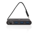 USB-Adapter | USB 3.1 | USB Type-C™ | 1x RJ45 / 3x USB Type-A | Vernikkeld | Zwart | Window Box met Euro Lock