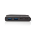 TCARF250BK USB Multi-Port Adapter | USB 3.2 Gen 2 | USB-C™ Male | 2x USB-A / 2x USB-C™ | Rond | Vernikkeld | Zwart | Doos