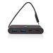 USB Multi-Port Adapter | USB 3.2 Gen 2 | USB-C™ Male | 2x USB-A / 2x USB-C™ | Rond | Vernikkeld | Zwart | Doos
