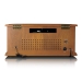 Houten retro platenspeler met Bluetooth® AM/FM-radio USB-codering CD-speler cassettespeler en ingebouwde luidsprekers