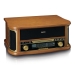 Houten retro platenspeler met Bluetooth® AM/FM-radio USB-codering CD-speler cassettespeler en ingebouwde luidsprekers