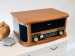 Houten retro platenspeler met Bluetooth® AM/FM-radio USB-codering CD-speler cassettespeler en ingebouwde luidsprekers