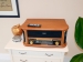 Houten retro platenspeler met Bluetooth® AM/FM-radio USB-codering CD-speler cassettespeler en ingebouwde luidsprekers