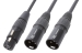 CONNEX KABEL Y-SPLITTER XLR KABEL 1 XLR FEMALE-2 XLR MALE