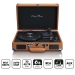 Koffer platenspeler met 2 ingebouwde speakers Bruin